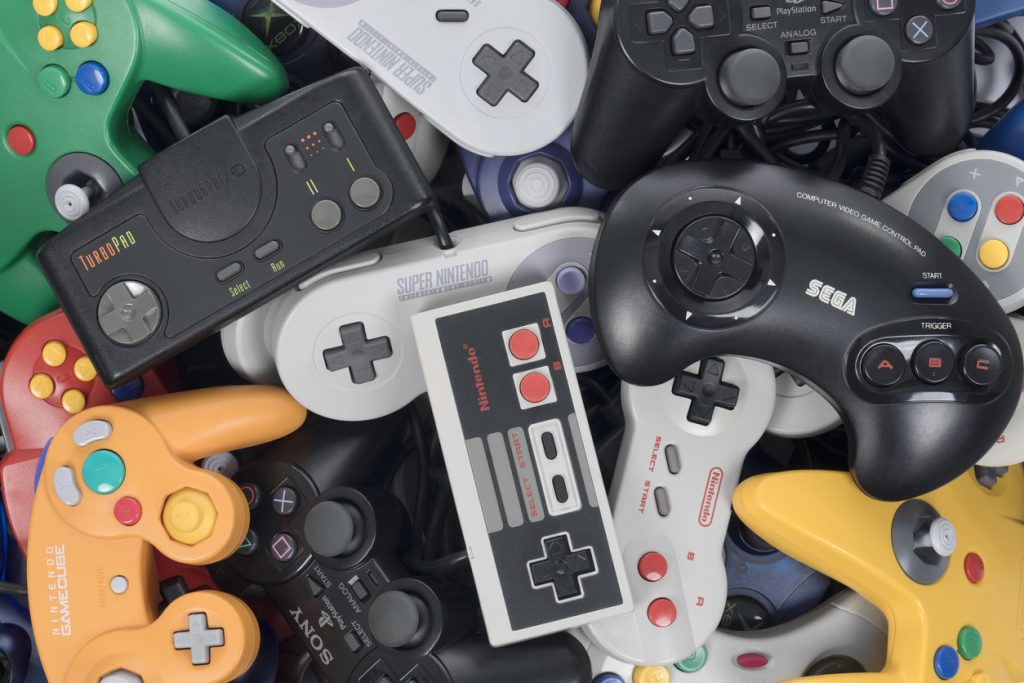playing retro video games