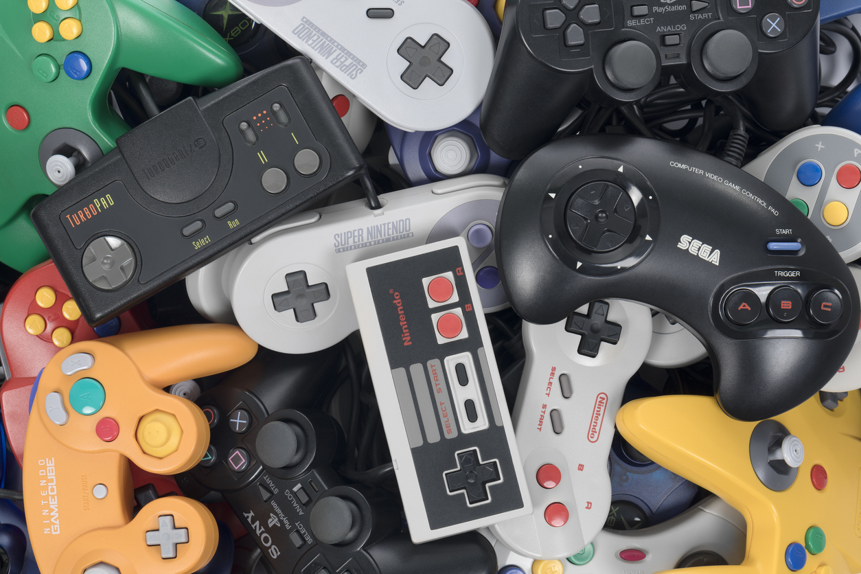 playing retro video games