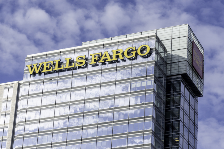 wells fargo office building in atlanta, georgia, usa.