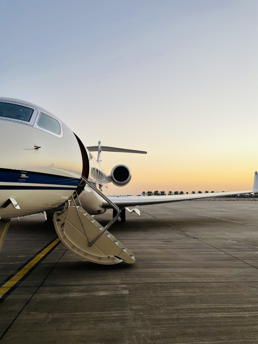 airplane on airport runway