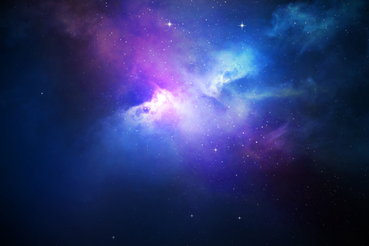 night sky with stars and nebula