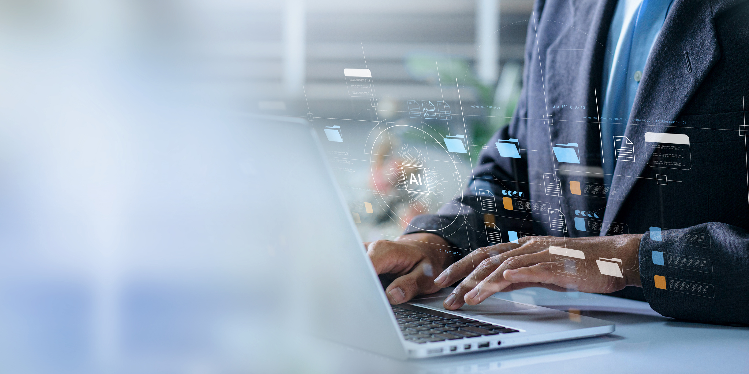 businesspeople employ artificial intelligence (ai) in document management systems, online documentation databases, and digital file storage systems or software to efficiently archive firm data