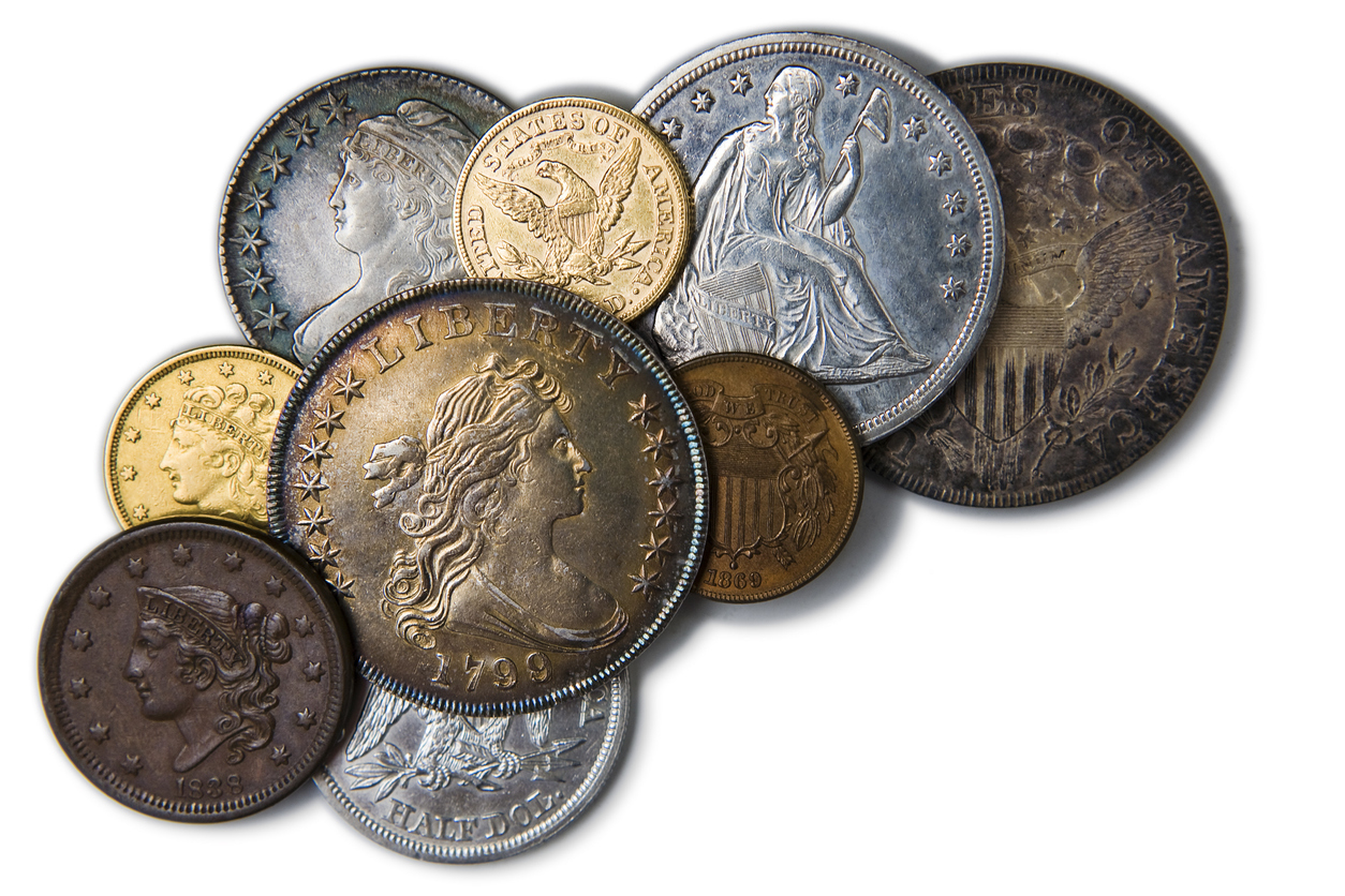 coins from savings – horizontal