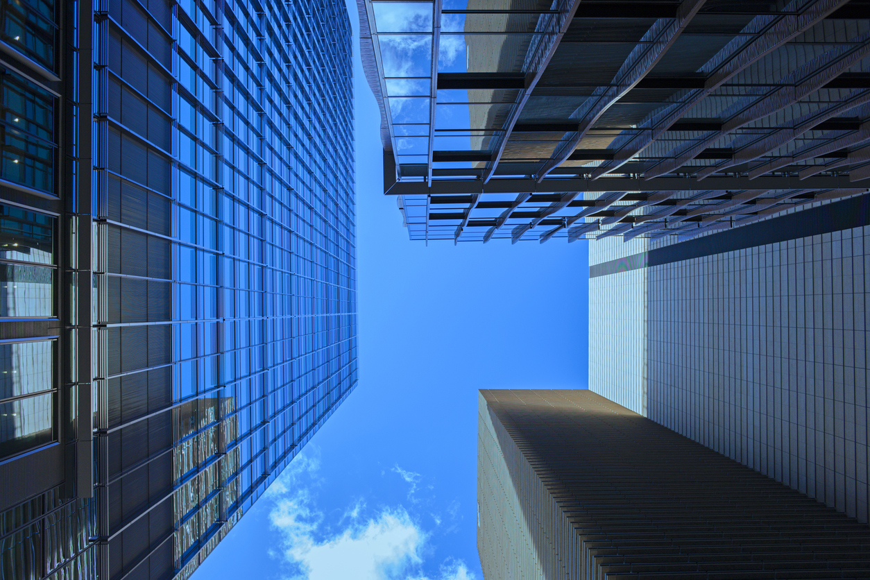 high rise buildings in office area