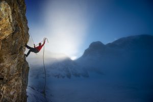 extreme winter climbing