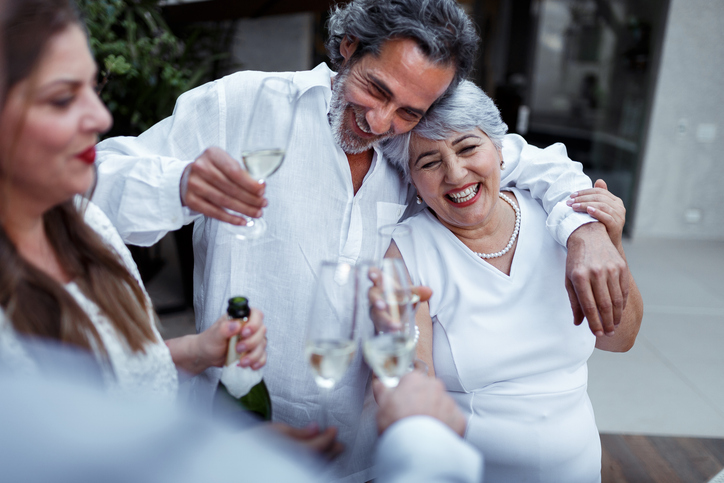 family celebrating new year's day