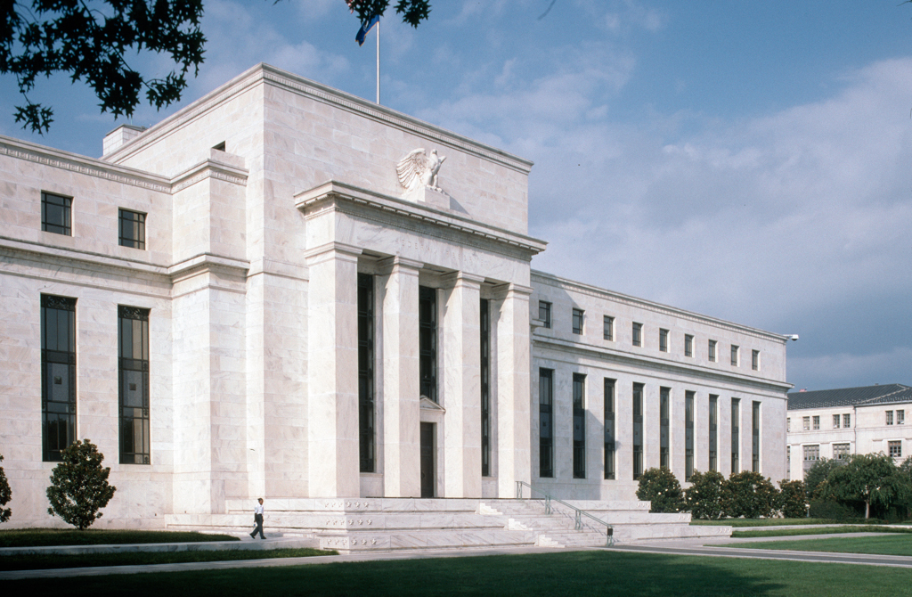The Federal Reserve building in Washington, DC, amid leadership uncertainty.