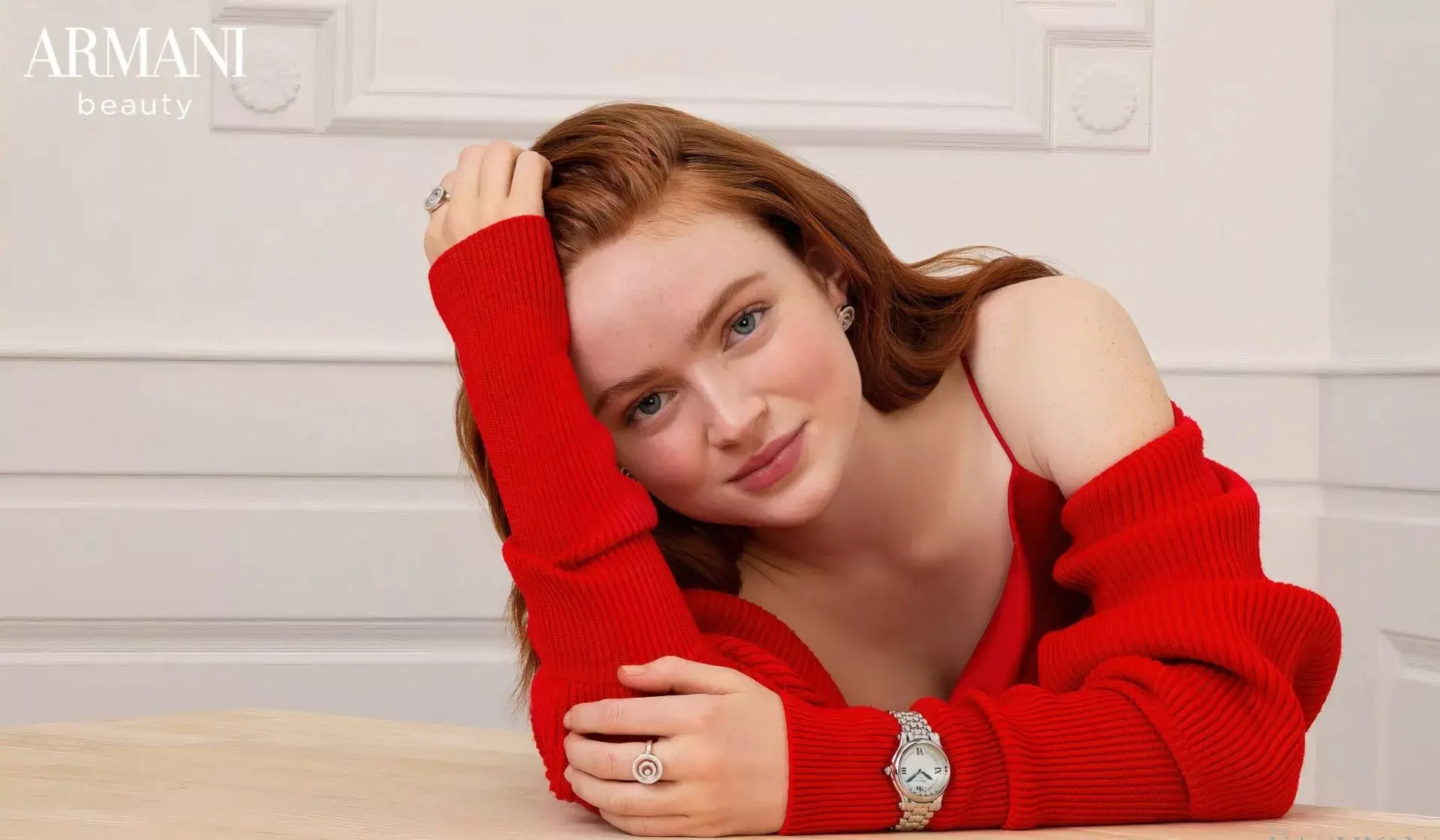 Sadie Sink Armani promotional campaign 