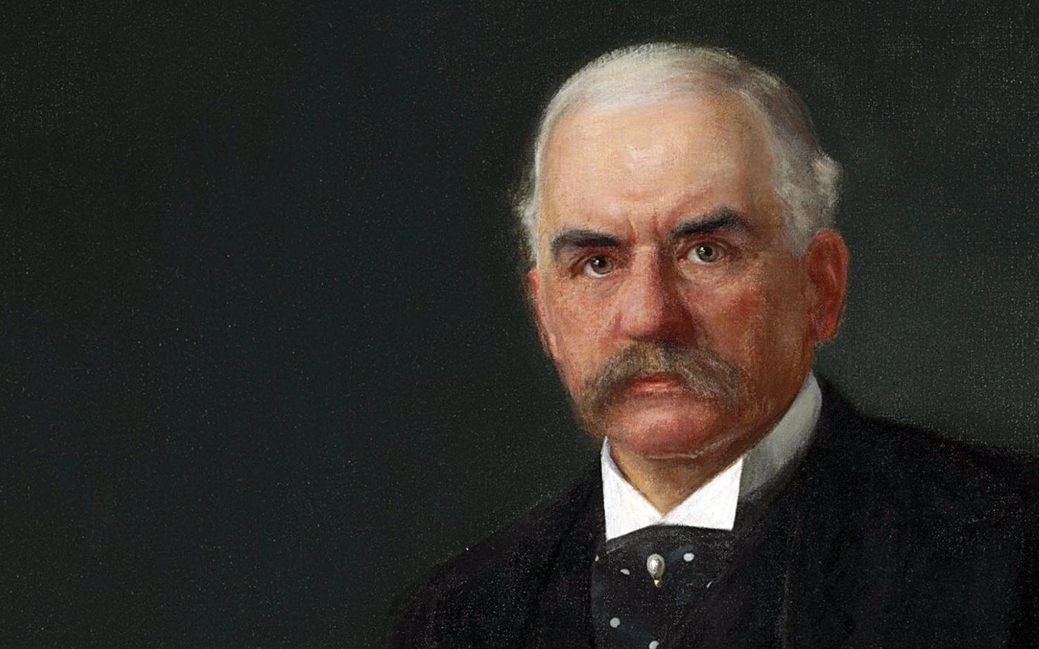 Portrait of J.P. Morgan, influential American banker and financier