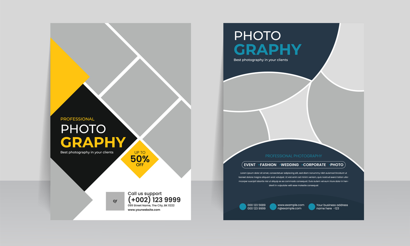 corporate business photography flyer design template