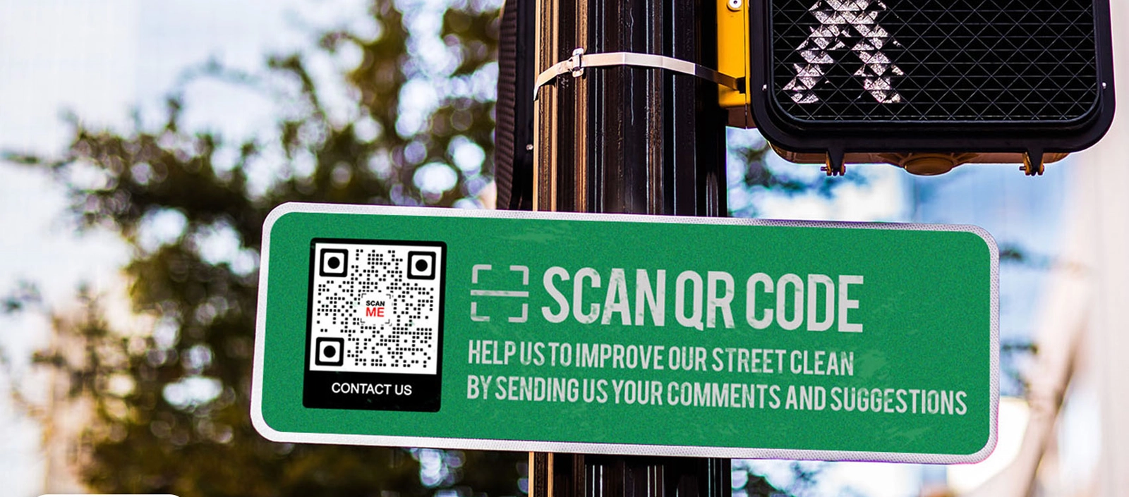 Person scanning a QR code on a public parking machine with a smartphone